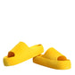 Dolce & Gabbana Yellow Rubber Slides Sandals Beachwear Shoes