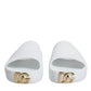 Dolce & Gabbana White Rubber Slides Sandals Beachwear Shoes