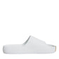 Dolce & Gabbana White Rubber Slides Sandals Beachwear Shoes