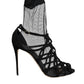 Dolce & Gabbana Black Tulle Stretch Heels Sandals Shoes