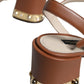 Dolce & Gabbana Brown Leather Ankle Strap Sandals Shoes