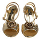 Dolce & Gabbana Gold Devotion Embellished Keira Sandals Shoes