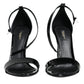 Dolce & Gabbana Black KEIRA Heels Ankle Strap Sandals Shoes