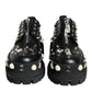 Dolce & Gabbana Black Leather Embellished Derby Formal Shoes