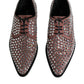 Dolce & Gabbana Brown Strass Embellished Derby Dress Shoes