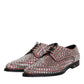 Dolce & Gabbana Brown Strass Embellished Derby Dress Shoes