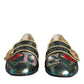 Dolce & Gabbana Multicolor Jacquard Embellished Loafers Shoes