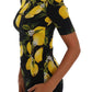 Dolce & Gabbana Sicilian Lemon Print Silk Blouse