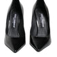 Dolce & Gabbana Black Patent Leather High Heels Pumps Shoes