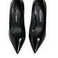 Dolce & Gabbana Black Patent Leather High Heels Pumps Shoes