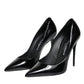 Dolce & Gabbana Black Patent Leather High Heels Pumps Shoes