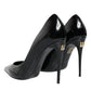 Dolce & Gabbana Black Patent Leather High Heels Pumps Shoes