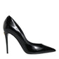 Dolce & Gabbana Black Patent Leather High Heels Pumps Shoes