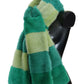 Dolce & Gabbana Elegant Green Mink Fur Scarf Wrap