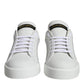 Dolce & Gabbana White Leather Portofino Low Top Sneaker Shoes