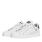 Dolce & Gabbana White Leather Portofino Low Top Sneaker Shoes