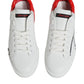 Dolce & Gabbana White Red Portofino Low Top Sneakers Shoes