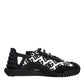 Dolce & Gabbana Black Logo Lace Up Low Top NS1 Sneakers Shoes