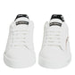 Dolce & Gabbana White Black Portofino Low Top Sneakers Shoes