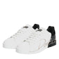 Dolce & Gabbana White Black Portofino Low Top Sneakers Shoes