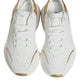 Dolce & Gabbana White Gold Daymaster Low Top Sneakers Shoes