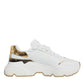 Dolce & Gabbana White Gold Daymaster Low Top Sneakers Shoes