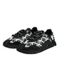 Dolce & Gabbana Black Logo Lace Up Low Top NS1 Sneakers Shoes