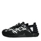 Dolce & Gabbana Black Logo Lace Up Low Top NS1 Sneakers Shoes