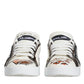 Dolce & Gabbana White Love Sequin Portofino Sneakers Shoes