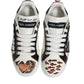 Dolce & Gabbana White Love Sequin Portofino Sneakers Shoes