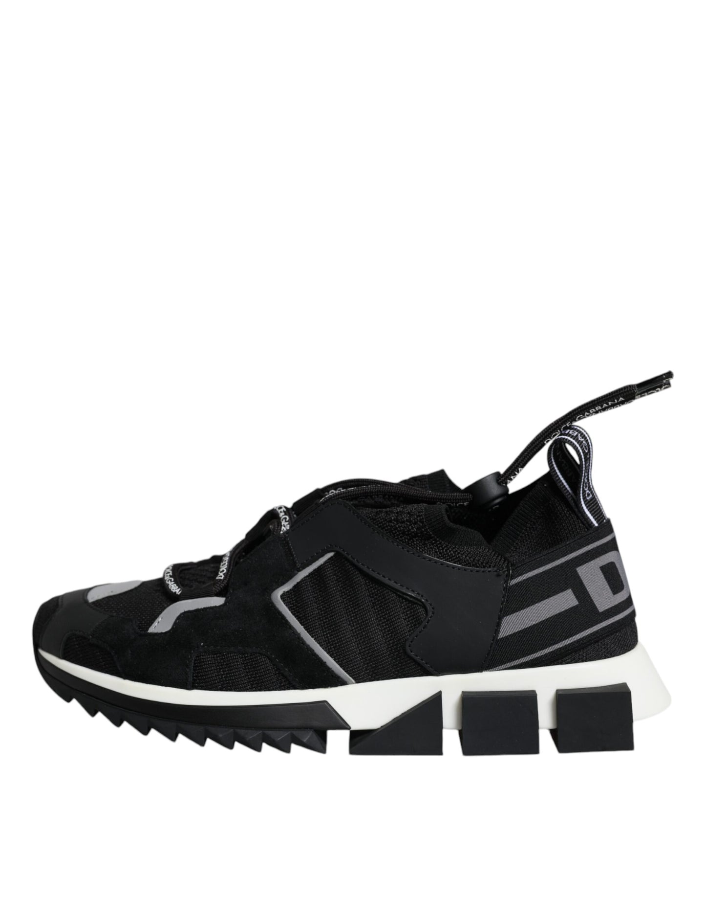 Dolce & Gabbana Black Mesh Sorrento Trekking Sneakers Shoes