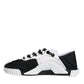 Dolce & Gabbana White Black Low Top NS1 Sneakers Shoes