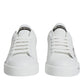 Dolce & Gabbana White Gold Portofino Low Top Sneakers Shoes