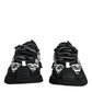 Dolce & Gabbana Black Logo Lace Up Low Top NS1 Sneakers Shoes