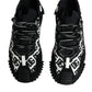 Dolce & Gabbana Black Logo Lace Up Low Top NS1 Sneakers Shoes