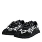 Dolce & Gabbana Black Logo Lace Up Low Top NS1 Sneakers Shoes