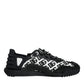 Dolce & Gabbana Black Logo Lace Up Low Top NS1 Sneakers Shoes