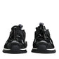 Dolce & Gabbana Black Mesh Sorrento Trekking Sneakers Shoes