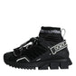 Dolce & Gabbana Black Sorrento Socks Logo Sneakers Shoes