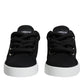 Dolce & Gabbana Black White Portofino Low Top Sneakers Shoes