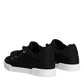 Dolce & Gabbana Black White Portofino Low Top Sneakers Shoes