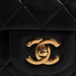 Chanel Black Lambskin Medium Classic Double Flap Quilted Gold Shoulder Bag