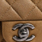 Chanel Dark Gold Medium Classic Double Flap Ruthenium Shoulder Bag