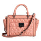 Michael Kors Peach Quilted Leather Logo Crossbody VIVIANNE Messenger Bag