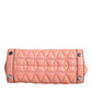 Michael Kors Peach Quilted Leather Logo Crossbody VIVIANNE Messenger Bag