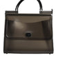 Dolce & Gabbana Black PVC SICILY Logo Tote Top Handle Bag