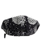 Dolce & Gabbana Black White Pineapple Print Newsboy Cap Hat