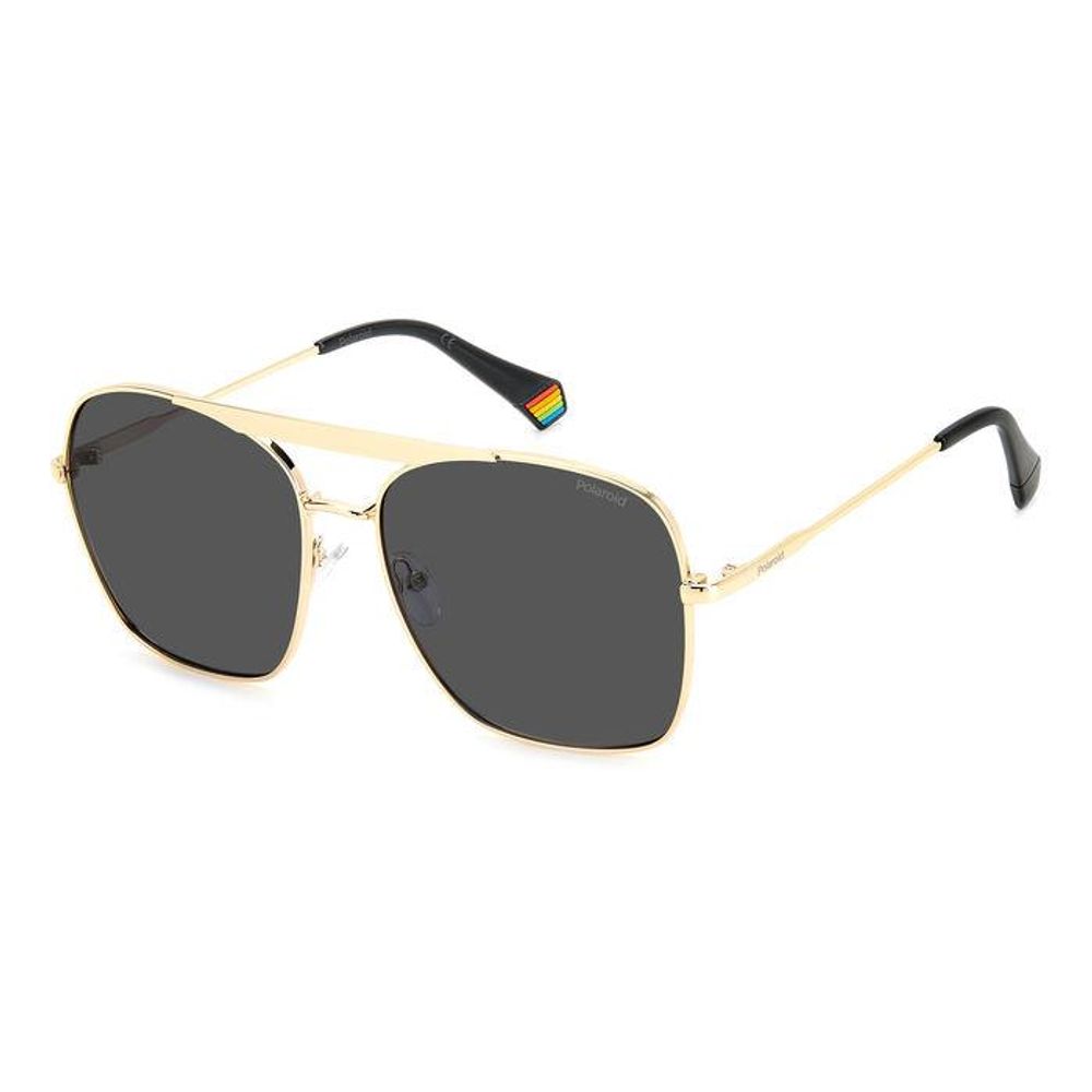 Polaroid Gold Metal Sunglasses