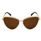 Polaroid Gold Metal Sunglasses