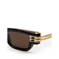 Bottega Veneta Brown Acetate Sunglasses